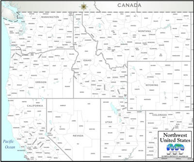 Map Of Northwest States Northwestwhite Coonly100 